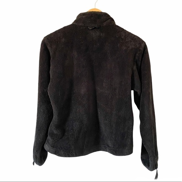 The North Face Black Fleece Jacket Osito Fuzzy Teddy Coat Full Zip Womens Small - Picture 2 of 10
